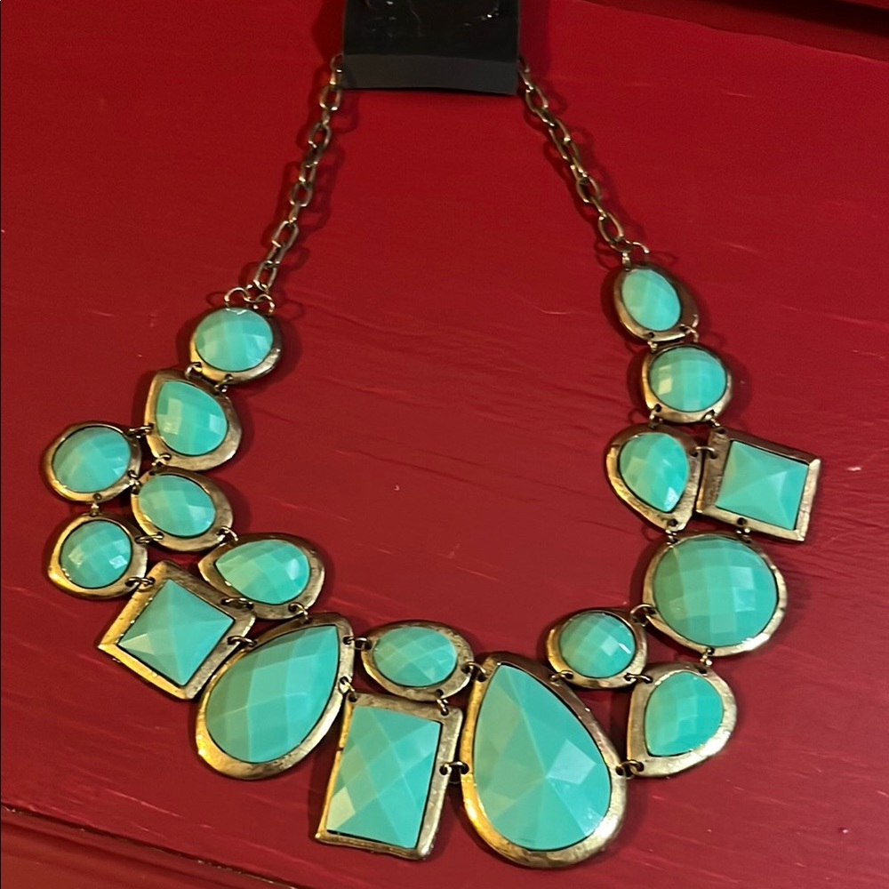 Elegant Gold and Turquoise Necklace